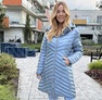 Kozy kabát acélkék – Női átmeneti kabát – Innova Fashion – 5. kép